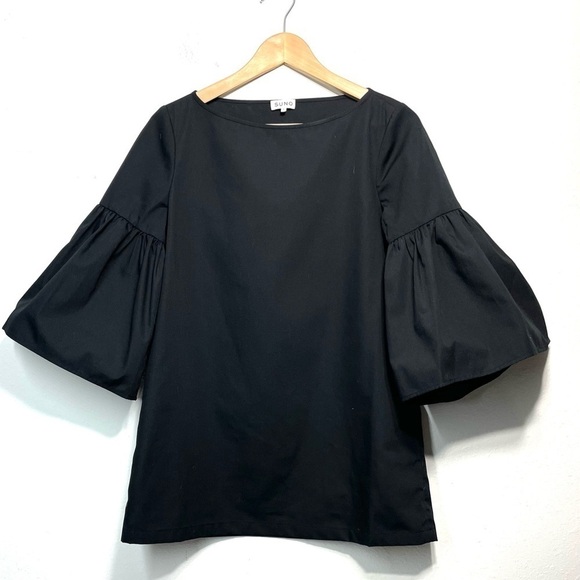 SUNO Tops - SUNO Bateau Neckline Three-Quarter Sleeve Blouse M246